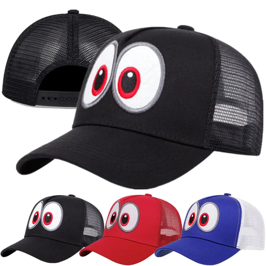 Hot Sale Unisex Big Eyes Cartoon Baseball Cap Men Women Outdoor Cap Trucker Hat