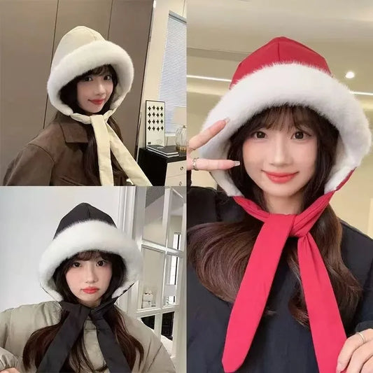 1pc Winter Warm Beanie Hat for Women,leisure Y2k Style Adjustable Pilot Hat,as A Bag,Long Ear Straps Peruvian Cover Ear Beanie