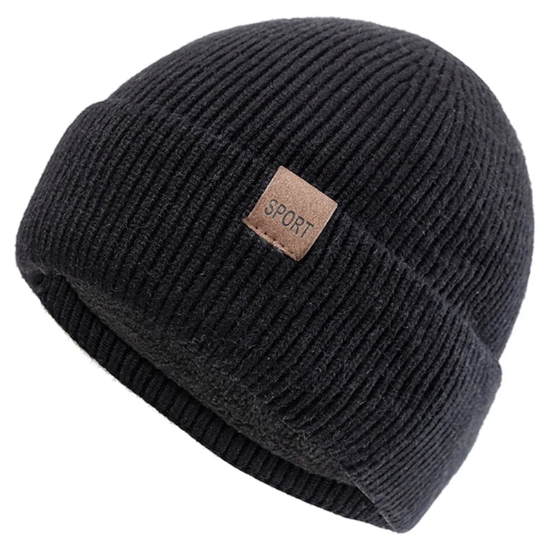 New Unisex Winter Hat Plush Fleece Warm Cap Stylish Soft Cuff Beanie Hat For Men Women Outdoor Thicken Ski Sports Knitted Hat