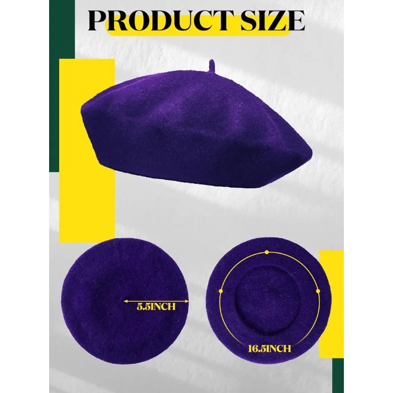 1Pc French Beret ,simple and Casual Solid Color Knit Hat for Autumn Winter,suitable for Outdoor Activities