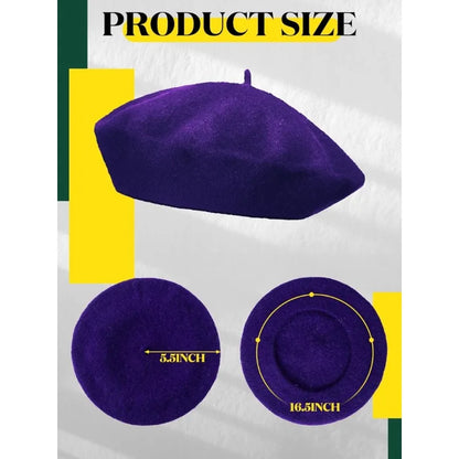 1Pc French Beret ,simple and Casual Solid Color Knit Hat for Autumn Winter,suitable for Outdoor Activities
