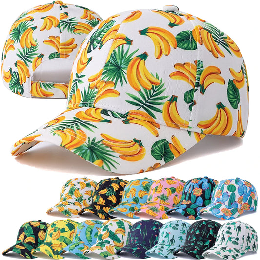 Hot sale Unisex Summer Baseball Cap Fruit Print Outdoor Sun Hat Classic Men Women Cap