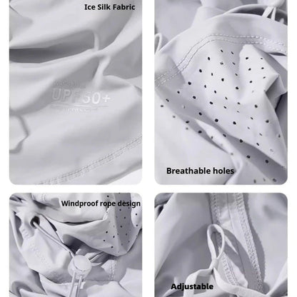 1pc Ice Silk Lightweight Summer Outdoor Cycling Sun Protection Face Mask Long Neck Cover Integrat Multi-Functional Balaclava Hat