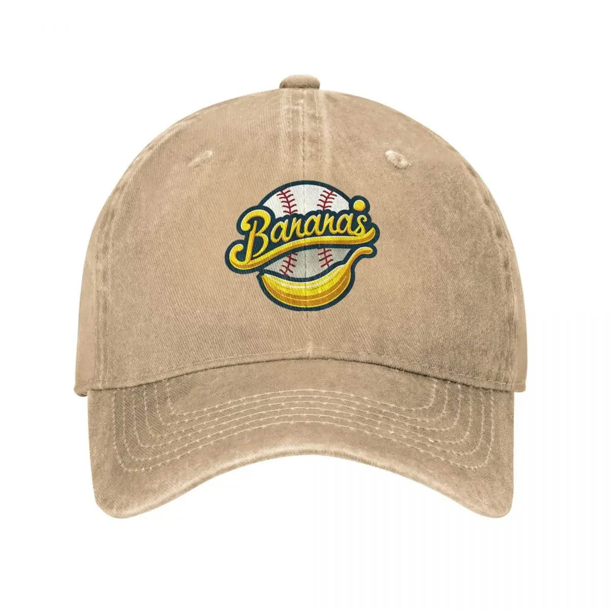 Funny Let's Go Bananas Unisex Baseball Caps Savannah Baseball Distressed Denim Caps Hat Vintage Outdoor Workouts Sun Cap