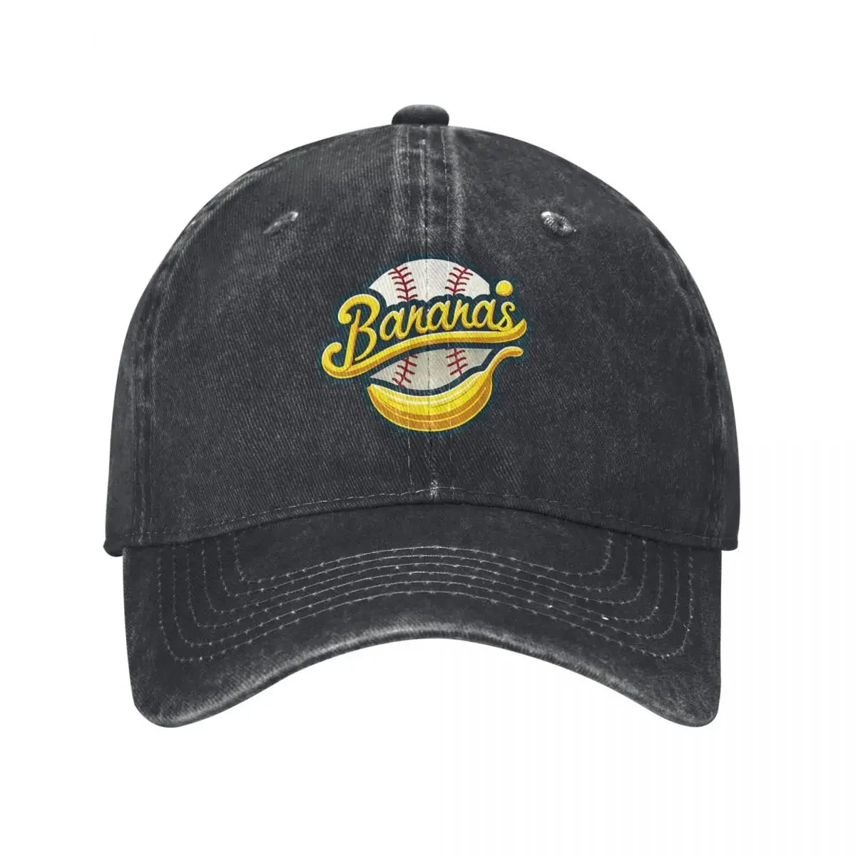 Funny Let's Go Bananas Unisex Baseball Caps Savannah Baseball Distressed Denim Caps Hat Vintage Outdoor Workouts Sun Cap