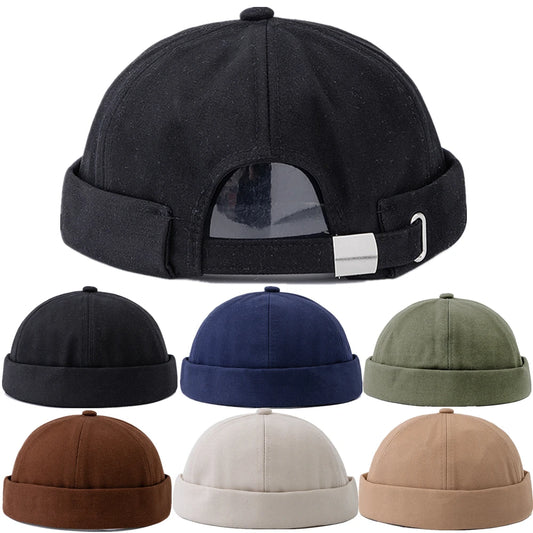 Hot Sale Unisex Solid Color Landlord Hats Men Women Street Hip-hop Hats Fashion Dome Hat Caps