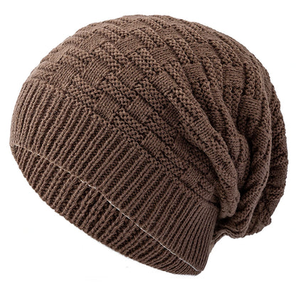 New Unisex Winter Hat Long Size Knitted Cap Casual Beanies For Men & Women Solid Bonnet Cap