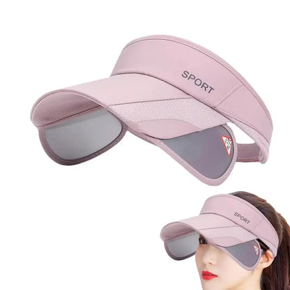 New Summer Outdoor Sport Casual Sports Empty Cap Men's Fishing Widened Pull-Out Brim Sunshade Sun Protection Hat Women