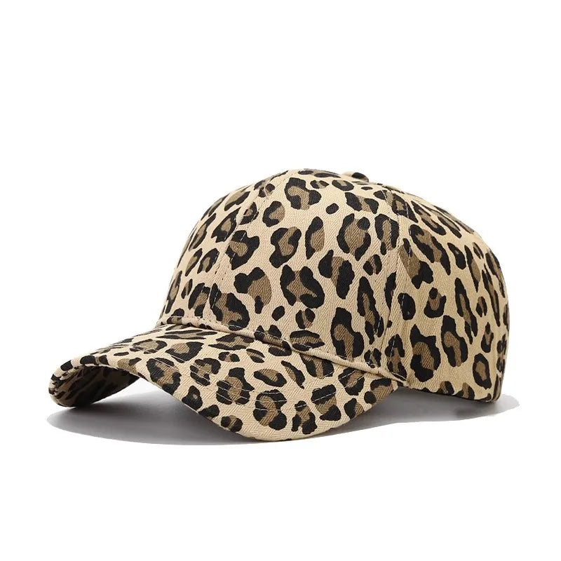 Summer fashion leopard print baseball cap, outdoor casual duckbill cap, men's and women's youth sun protection and sunshade hat