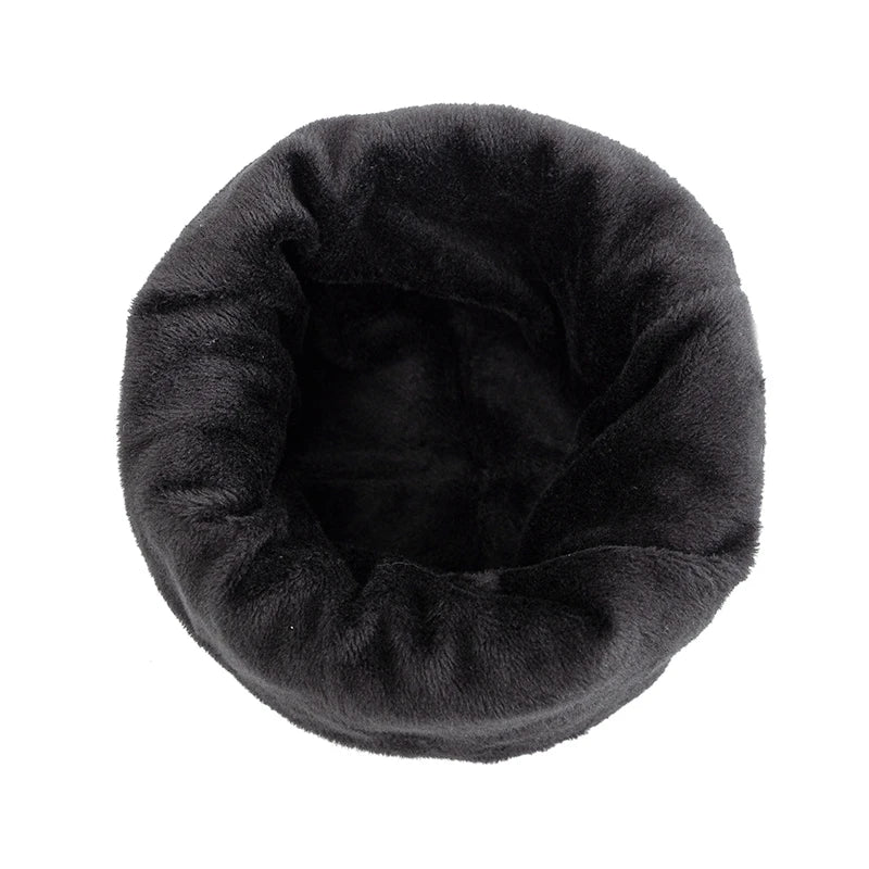 New Unisex Winter Hat Plush Fleece Warm Cap Stylish Soft Cuff Beanie Hat For Men Women Outdoor Thicken Ski Sports Knitted Hat