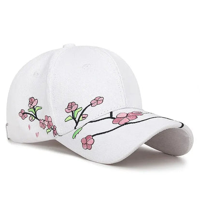 Hat Women's New National Tide Cap, Sunshade Sun Hat, Spring And Autumn Plum Blossom Embroidery National Style Baseball Cap