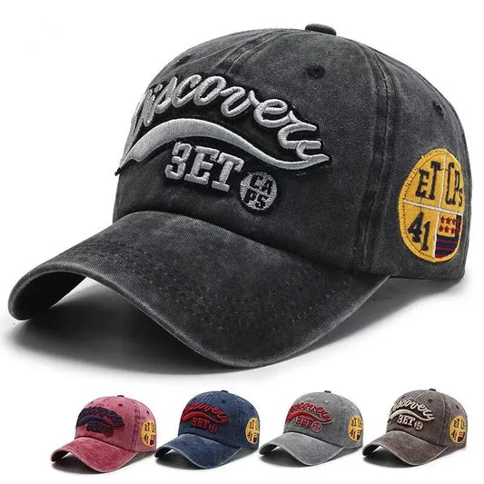 Spring And Autumn Sunshade Hatsmen's Washed Cloth Caps, Outdoor Sports Sunscreen Hats, Casual And Versatile Street Baseball Caps