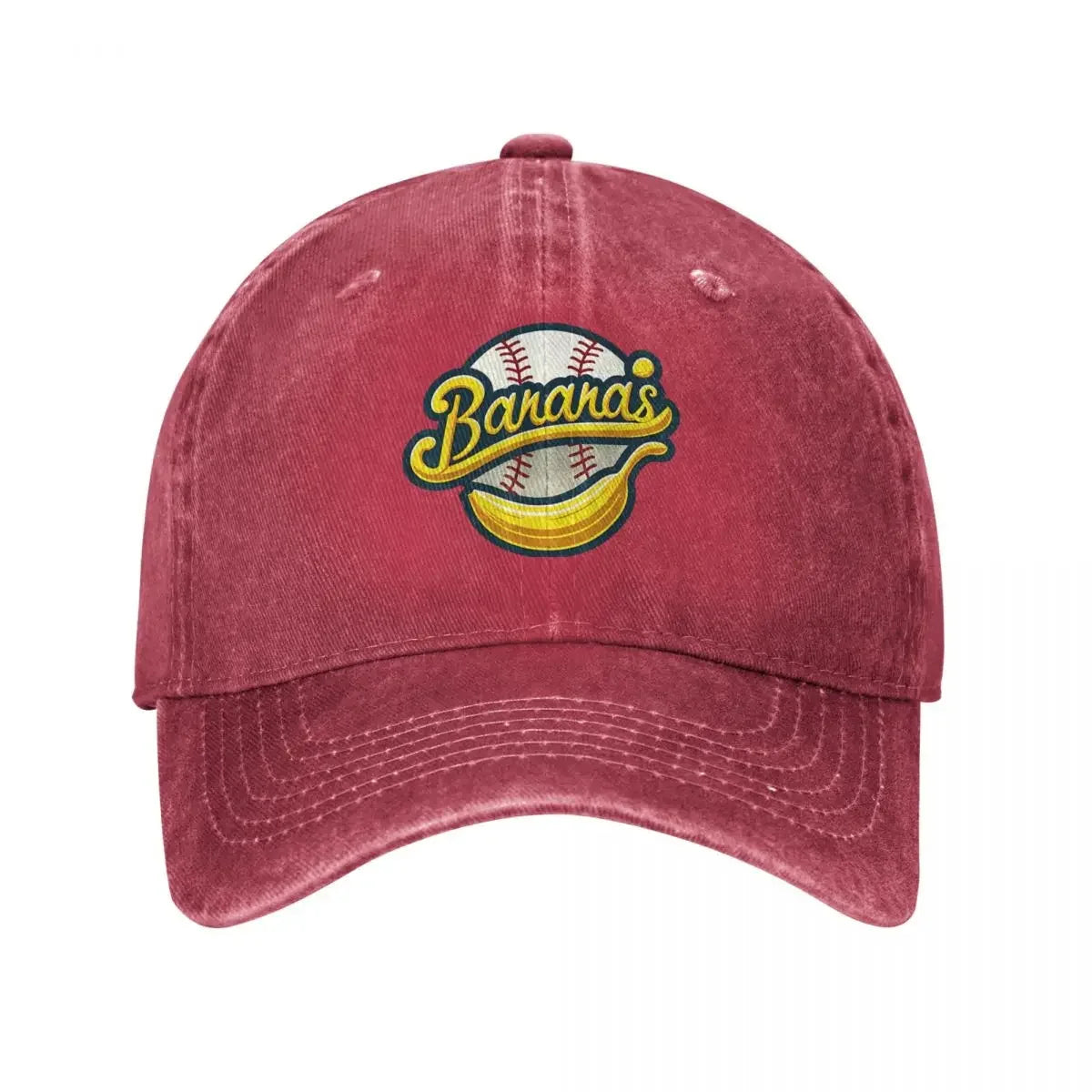 Funny Let's Go Bananas Unisex Baseball Caps Savannah Baseball Distressed Denim Caps Hat Vintage Outdoor Workouts Sun Cap