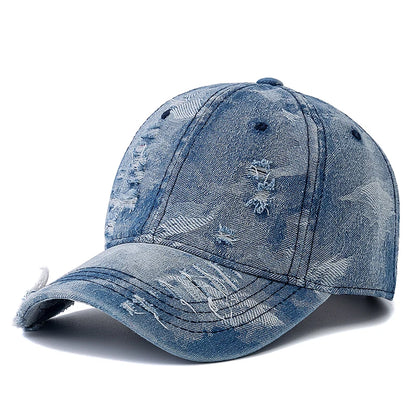 Hot Sale Unisex Baseball Cap Camo Style High Quality Hole Design Denim Cap Men Women Outdoor Camping Hiking Hats