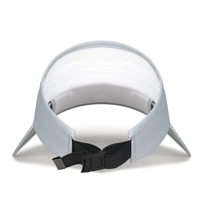 Summer Retractable Brim Sunscreen Sunshade Empty Top Hat Outdoor Solid Color Versatile Anti-Uv Sports Sun Hat