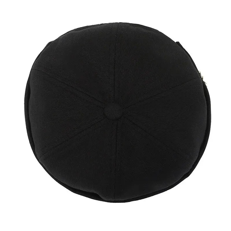 Beanie Melon Skin Hat Men's Leaf Soft Top Hat Women's Street Black Landlord Hat Tide Four Seasons Fashion And Versatile Hat