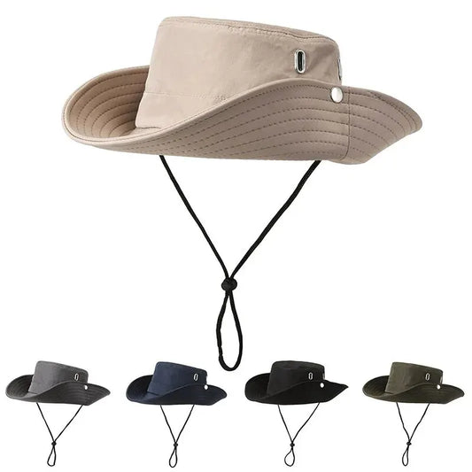 Spring And Summer New Hat Men's Outdoor Mountaineering Sunshade Fisherman Hat Summer Large Brim Breathable Sunscreen Fishing Hat
