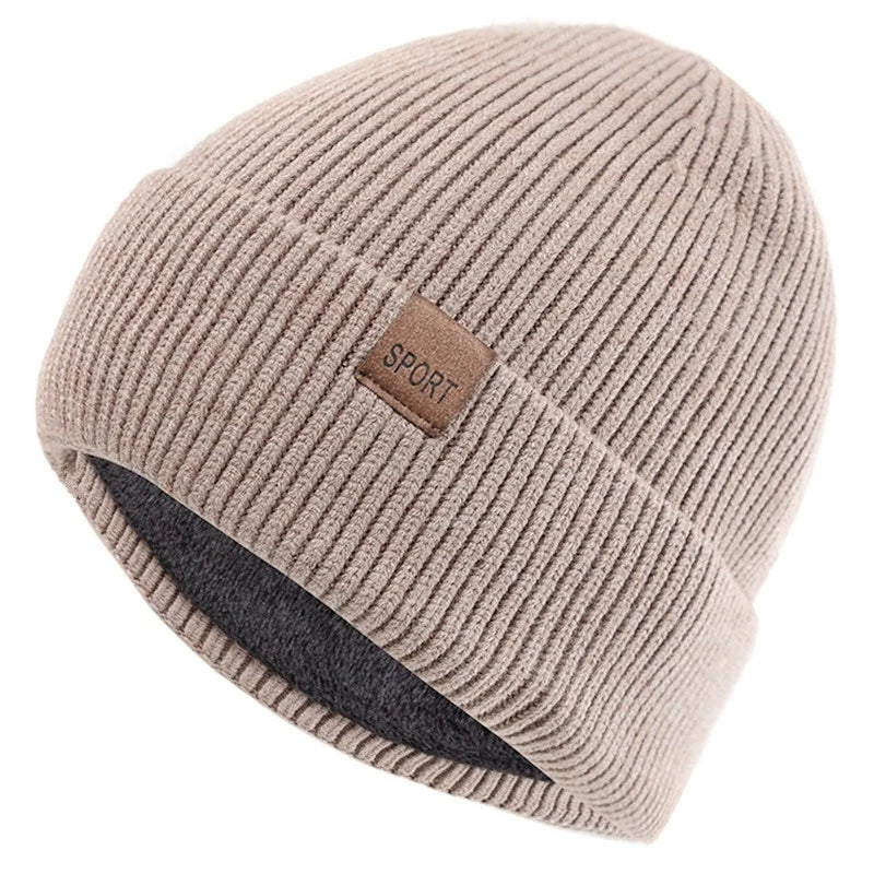 New Unisex Winter Hat Plush Fleece Warm Cap Stylish Soft Cuff Beanie Hat For Men Women Outdoor Thicken Ski Sports Knitted Hat