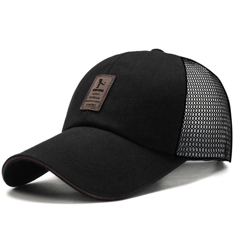 Hatsmen's And Women's Outdoor Sports Caps Korean Version Winning Bid, Back Net Sunhat, Breathable Canvas Sandwich Baseball Cap