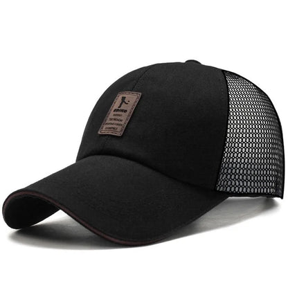 Hatsmen's And Women's Outdoor Sports Caps Korean Version Winning Bid, Back Net Sunhat, Breathable Canvas Sandwich Baseball Cap