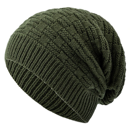 New Unisex Winter Hat Long Size Knitted Cap Casual Beanies For Men & Women Solid Bonnet Cap