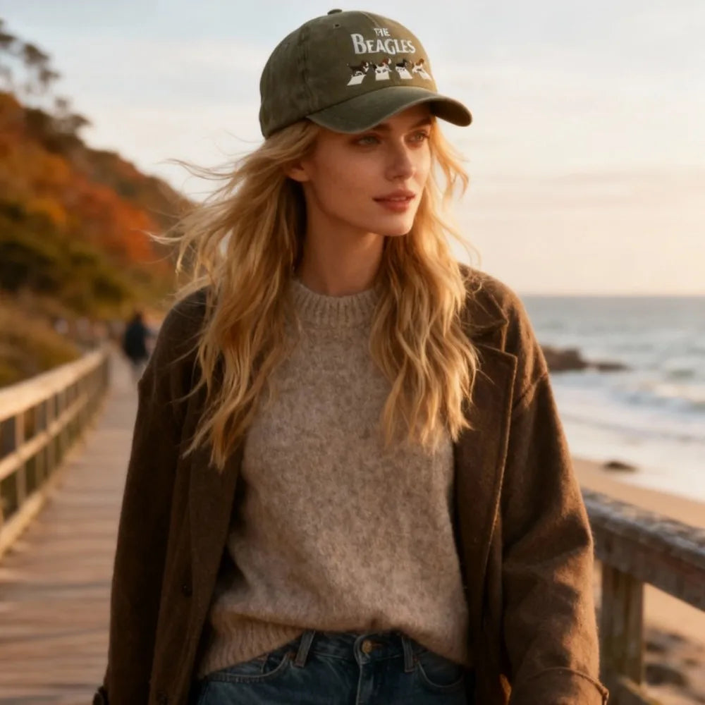 1pc Women's Casual Print Baseball Cap,Adjustable Breathable Washed Retro Headcap Suitable for Casual Outdoor Sports,Fishing,Gift