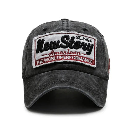 Hat Men's Washed Cloth Cap Korean Outdoor Sunscreen Hat Casual And Versatile Street Spring And Autumn Sunshade Baseball Cap