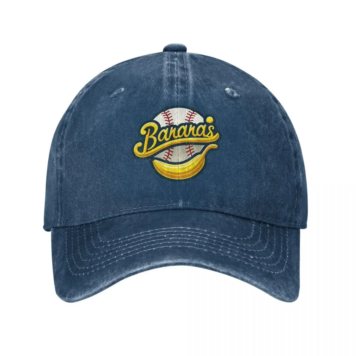 Funny Let's Go Bananas Unisex Baseball Caps Savannah Baseball Distressed Denim Caps Hat Vintage Outdoor Workouts Sun Cap