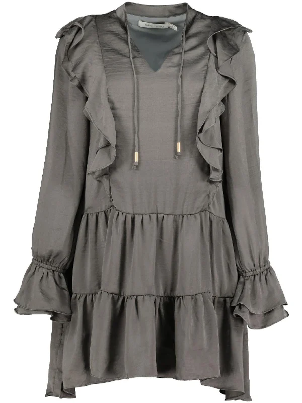 Can't Miss Finley Womens Ruffled Short Mini Dress