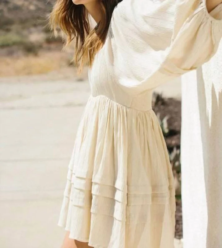Deal Dash Baby Doll Dress In Creme Reverie