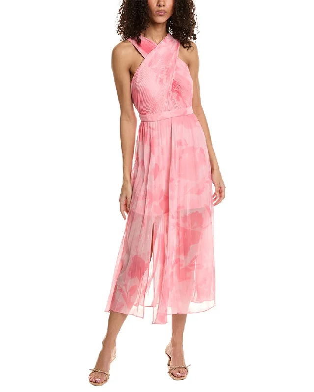 Price Cut Ted Baker Cross Front Pleated Midi Dress