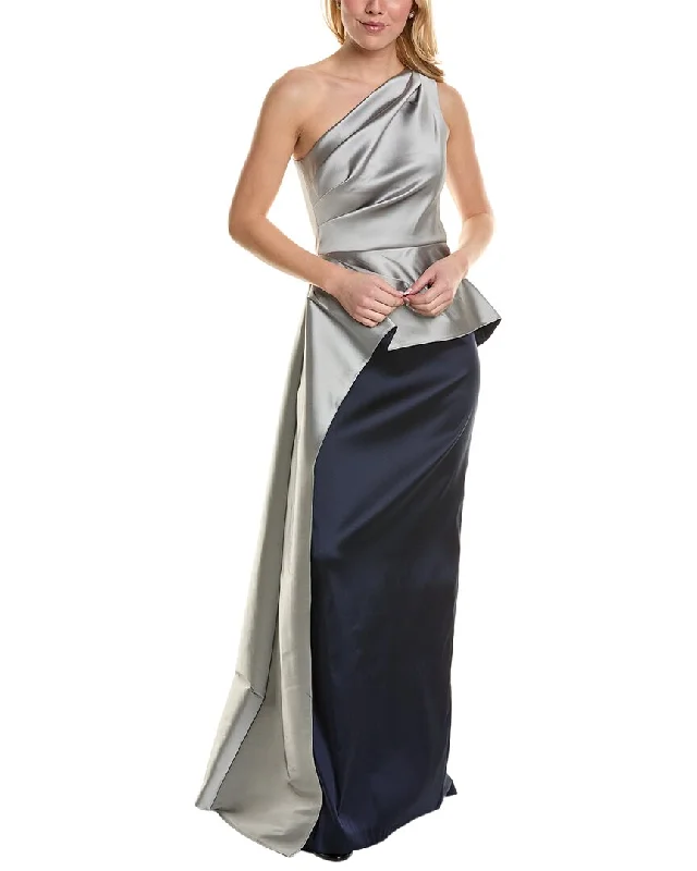 Savings Galore Teri Jon by Rickie Freeman One-Shoulder Gown
