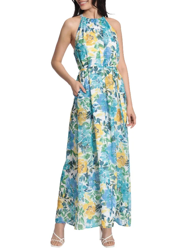 Special Discount Womens Chiffon Long Halter Dress