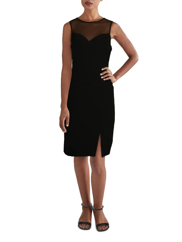 Daily Deals Womens Sheer Short Cocktail and Party Dress