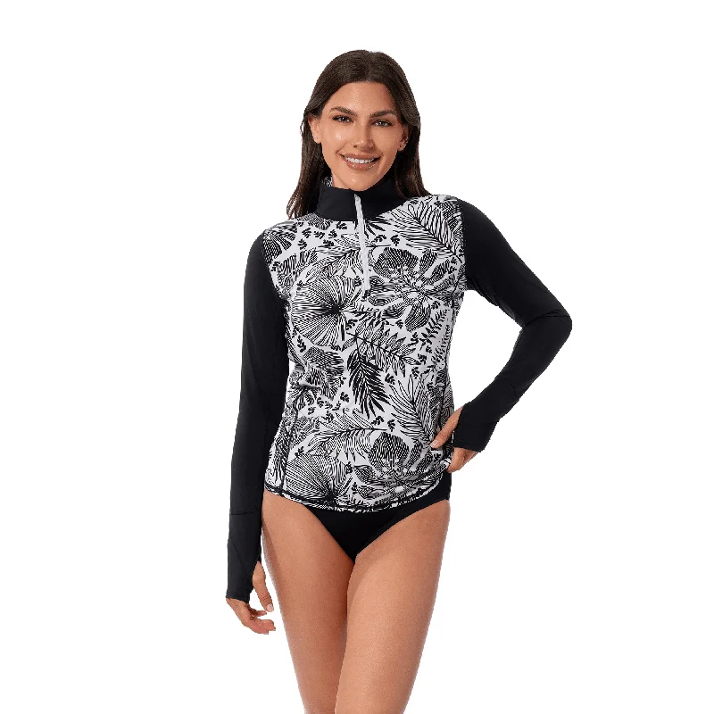 Bargain Bin FOREST BLAST RELAXED MOCK ZIP TOP