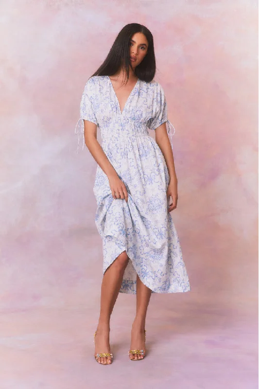 Bargain Prices Mastey Bow Print Midi Dress