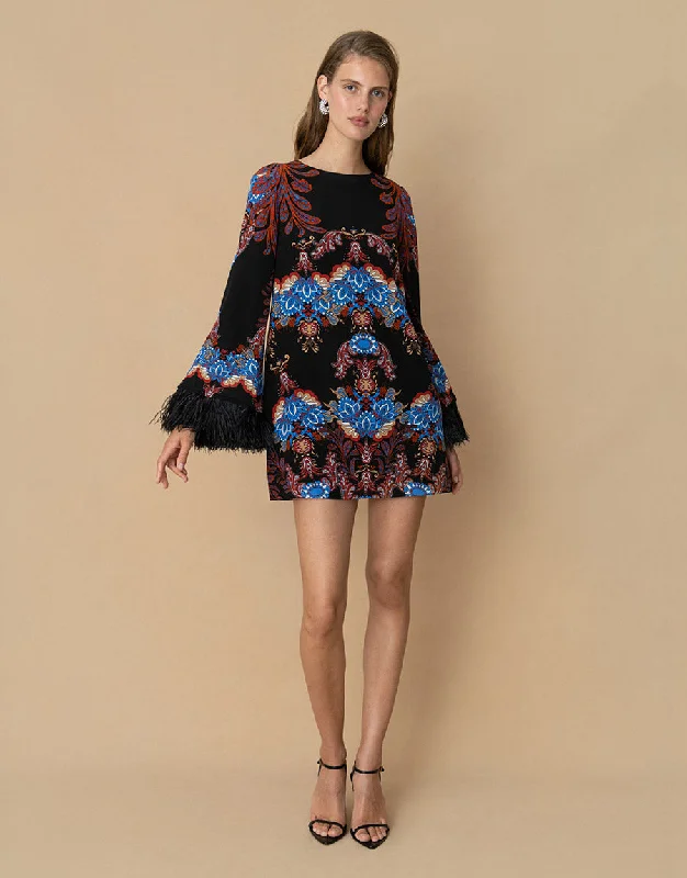 Exclusive Savings Cocoa Crepe Mini Dress - Regina Blue - SALE