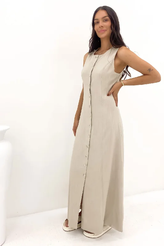 Bonus Savings Laurel Maxi Dress Oatmeal
